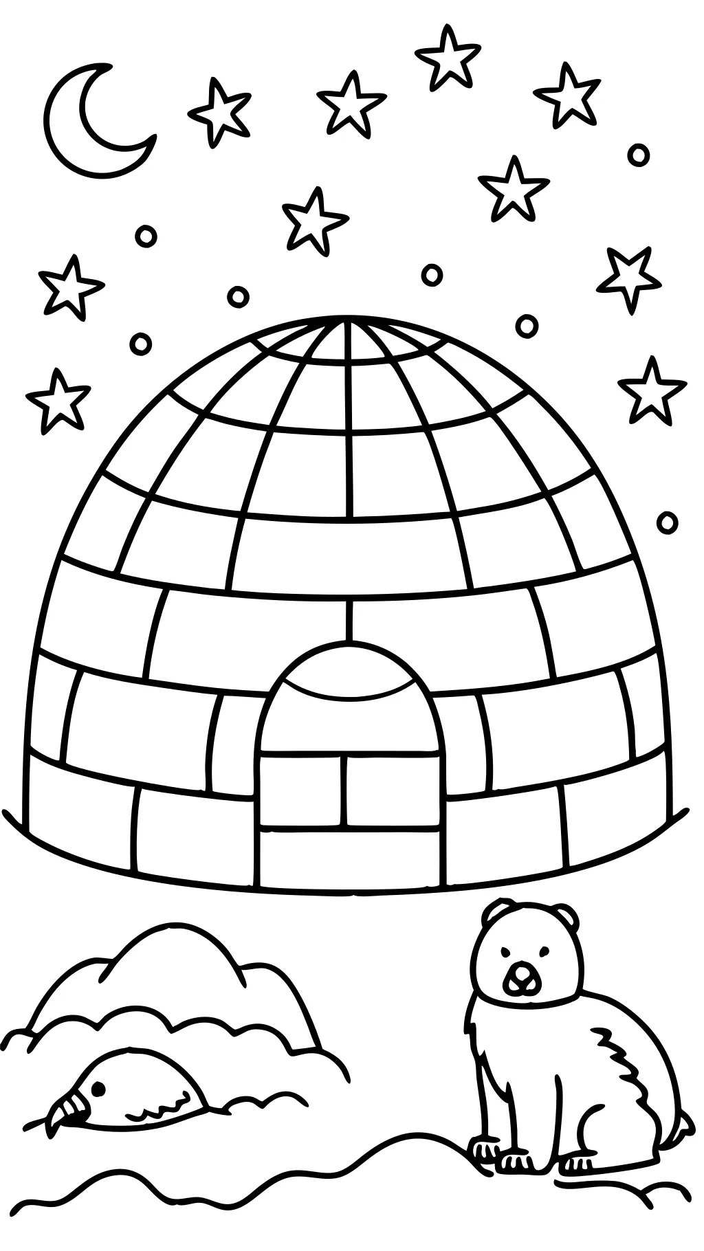 igloo coloring pages